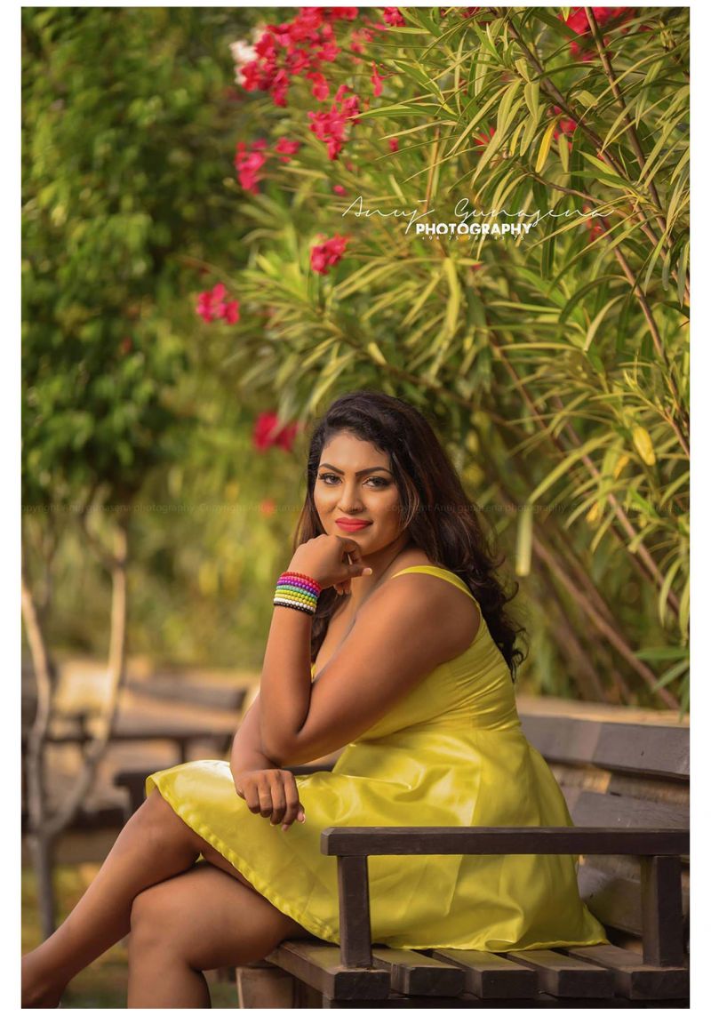 Gayathri Kanchanamali Yellow Mini Dress