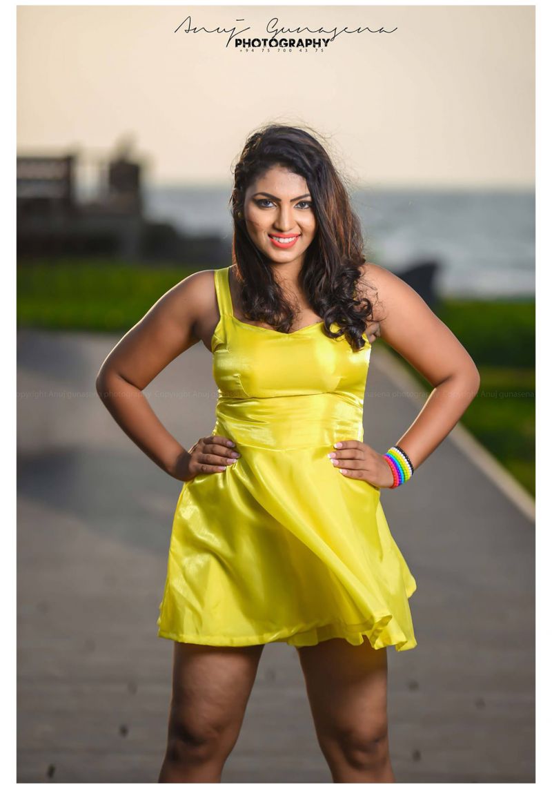 Gayathri Kanchanamali Yellow Mini Dress