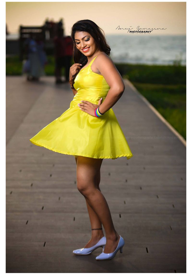 Gayathri Kanchanamali Yellow Mini Dress