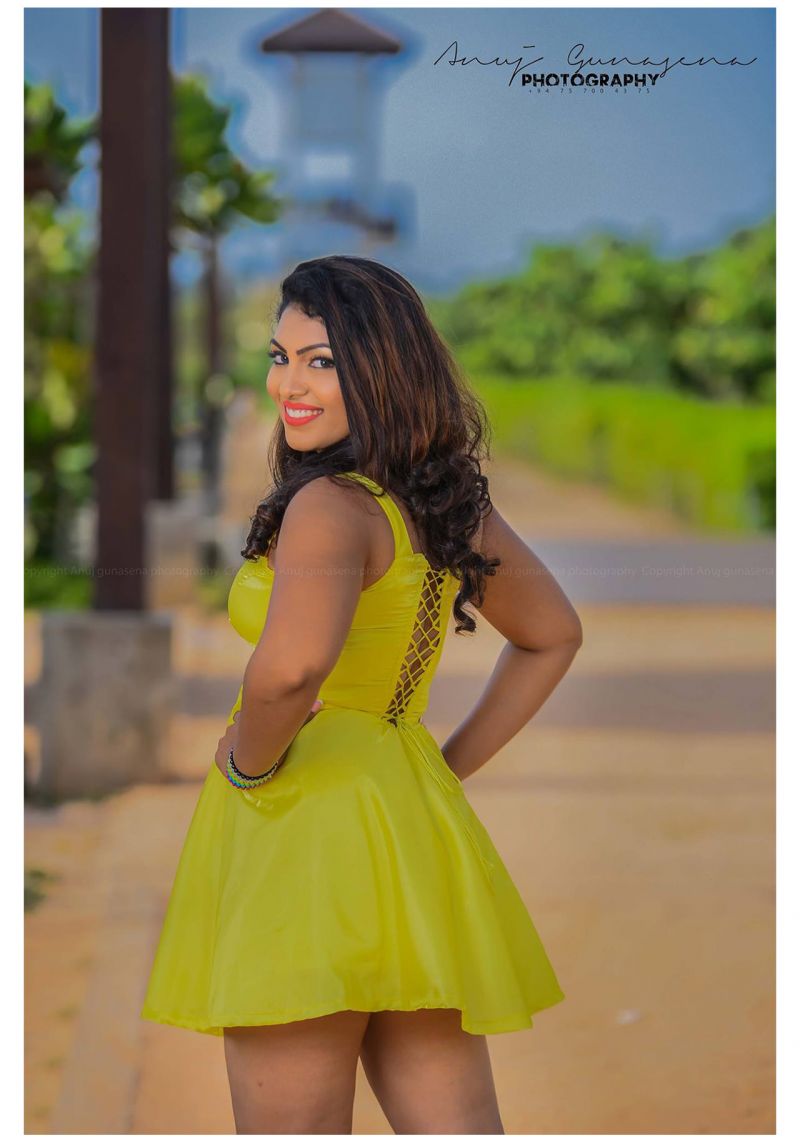 Gayathri Kanchanamali Yellow Mini Dress