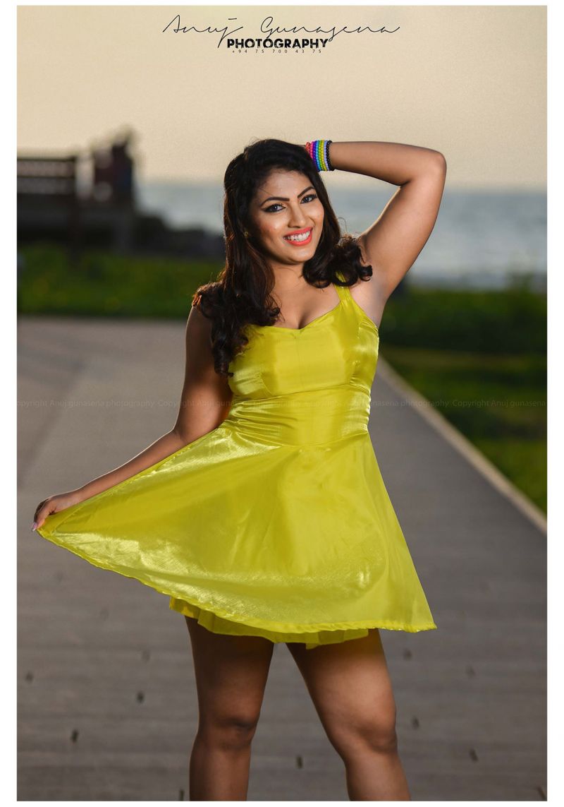 Gayathri Kanchanamali Yellow Mini Dress