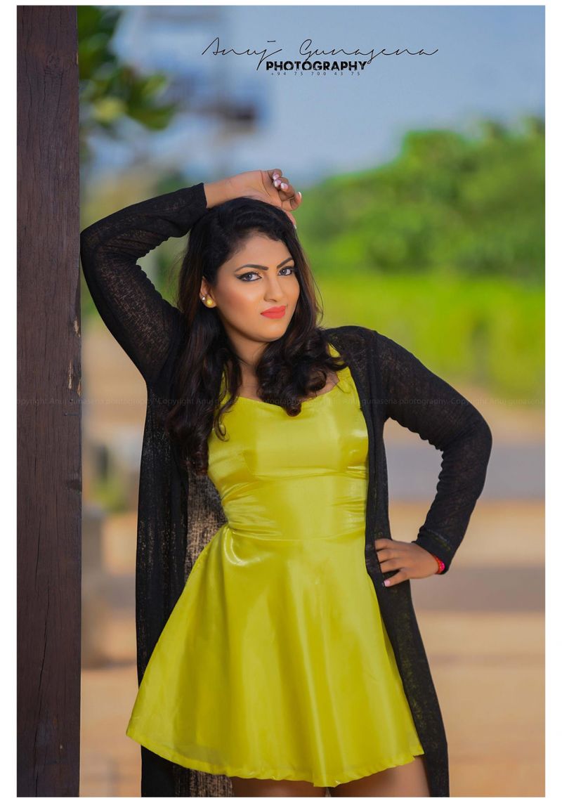 Gayathri Kanchanamali Yellow Mini Dress