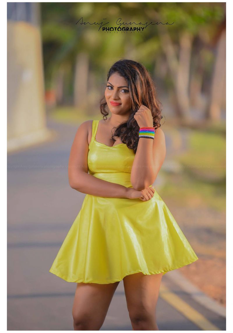 Gayathri Kanchanamali Yellow Mini Dress