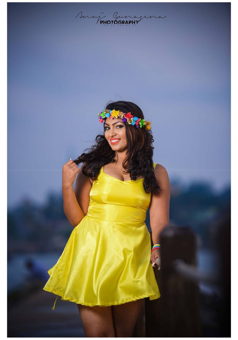 Gayathri Kanchanamali Yellow Mini Dress