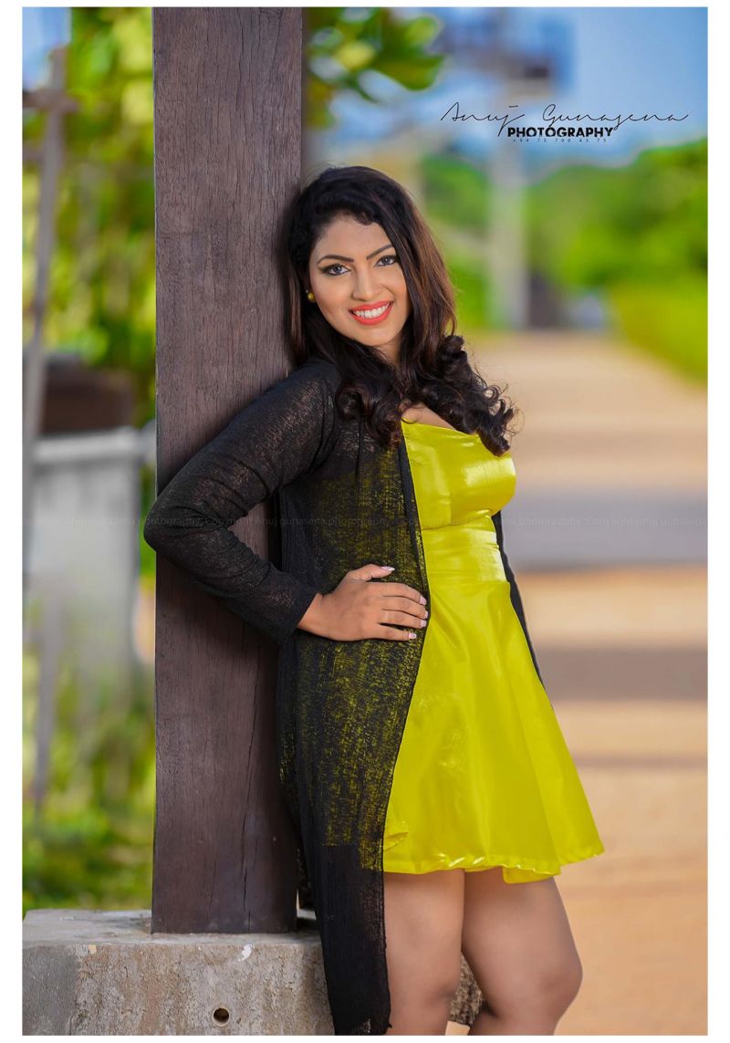 Gayathri Kanchanamali Yellow Mini Dress