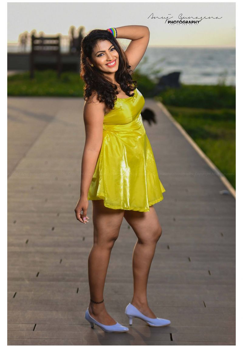 Gayathri Kanchanamali Yellow Mini Dress