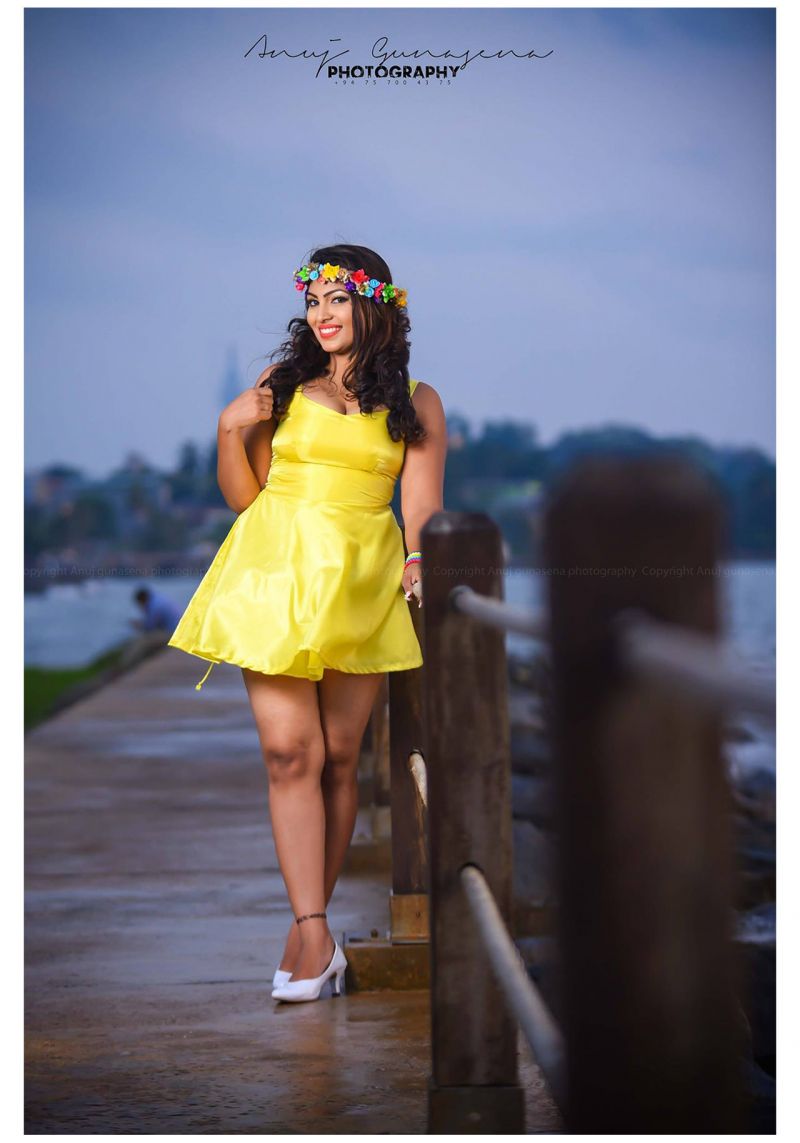 Gayathri Kanchanamali Yellow Mini Dress