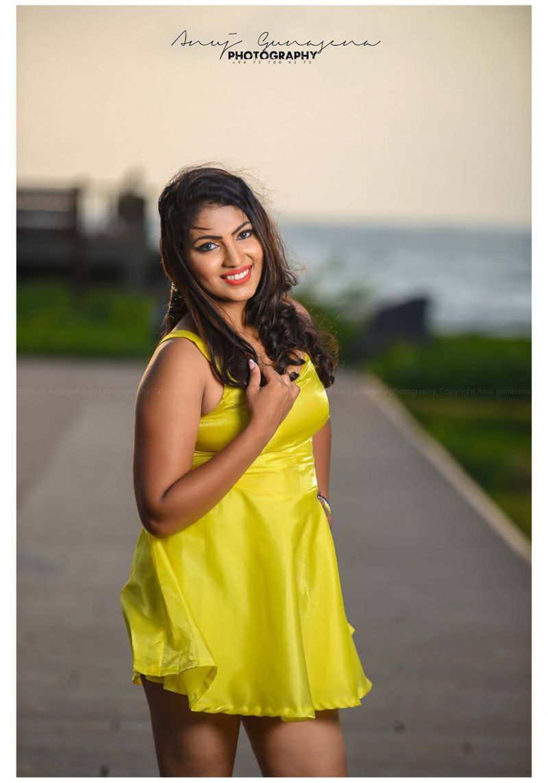 Gayathri Kanchanamali Yellow Mini Dress