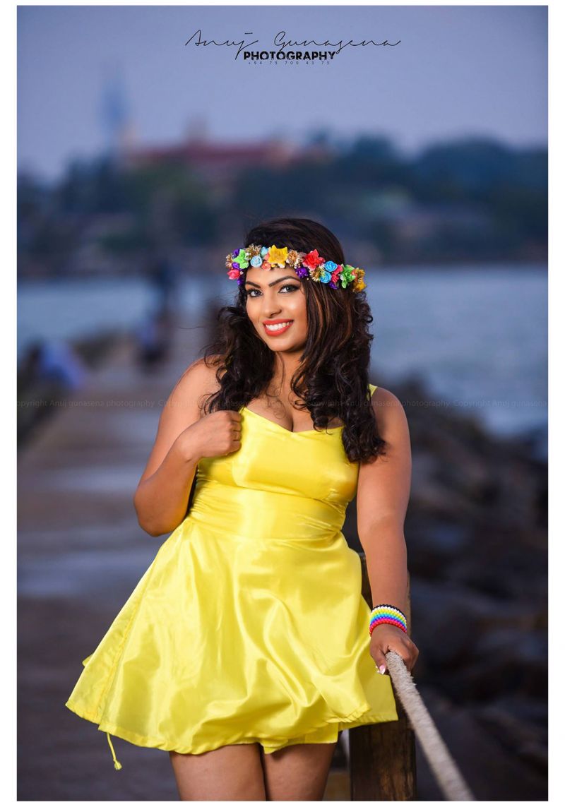 Gayathri Kanchanamali Yellow Mini Dress