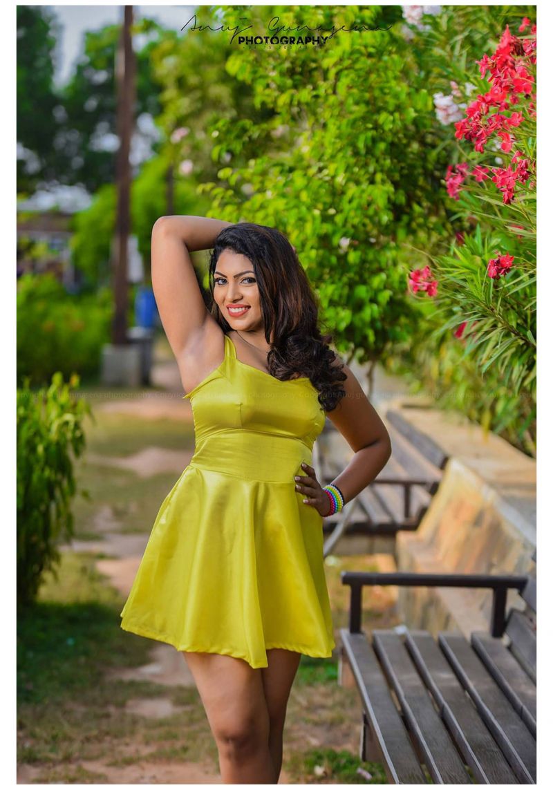 Gayathri Kanchanamali Yellow Mini Dress