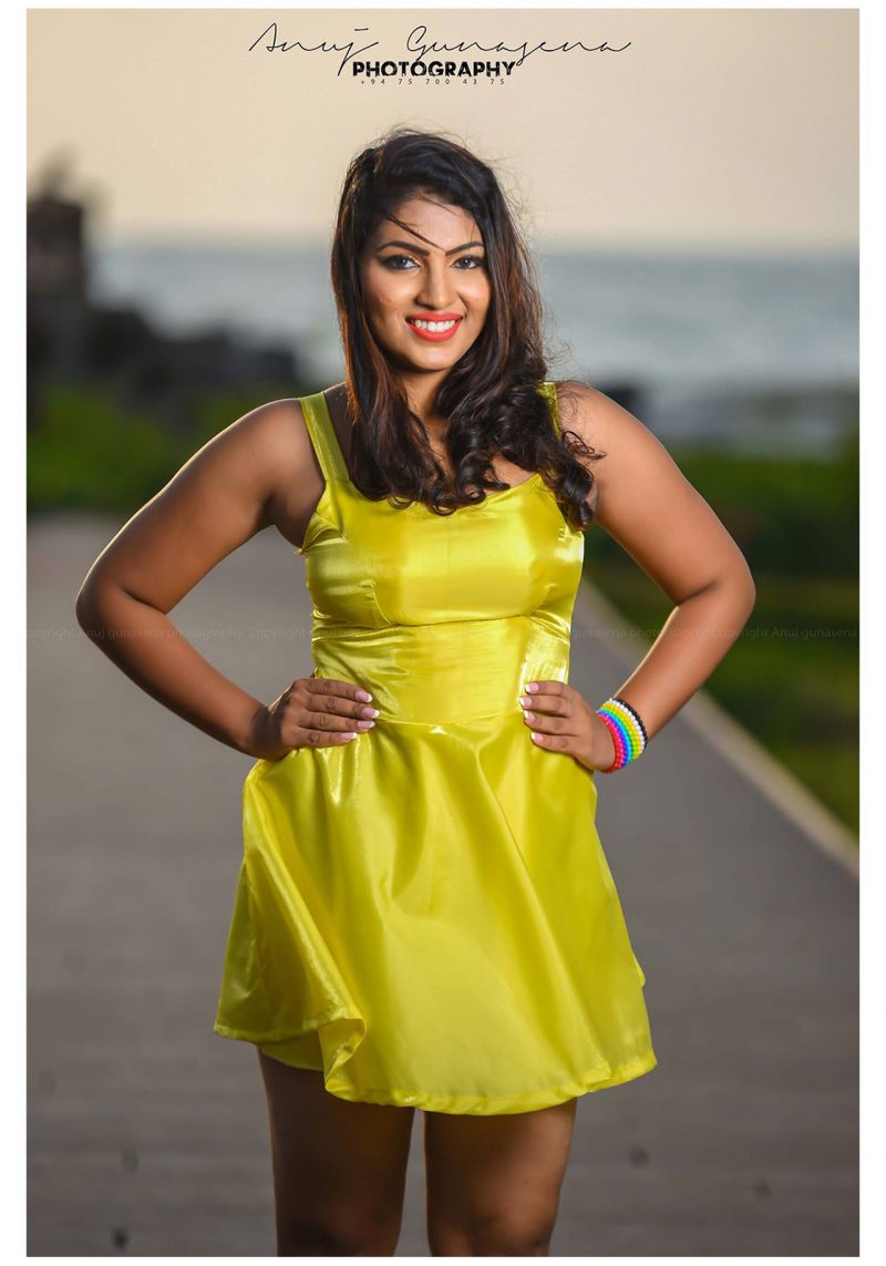 Gayathri Kanchanamali Yellow Mini Dress