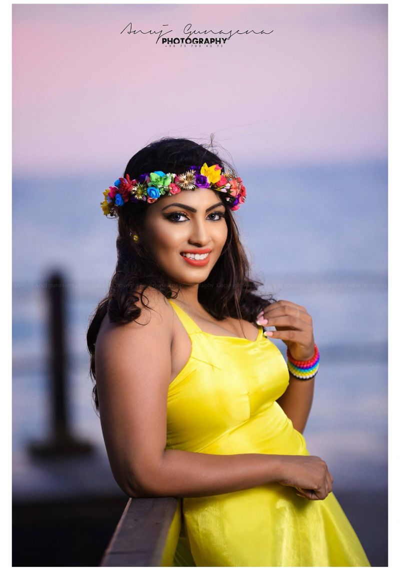 Gayathri Kanchanamali Yellow Mini Dress