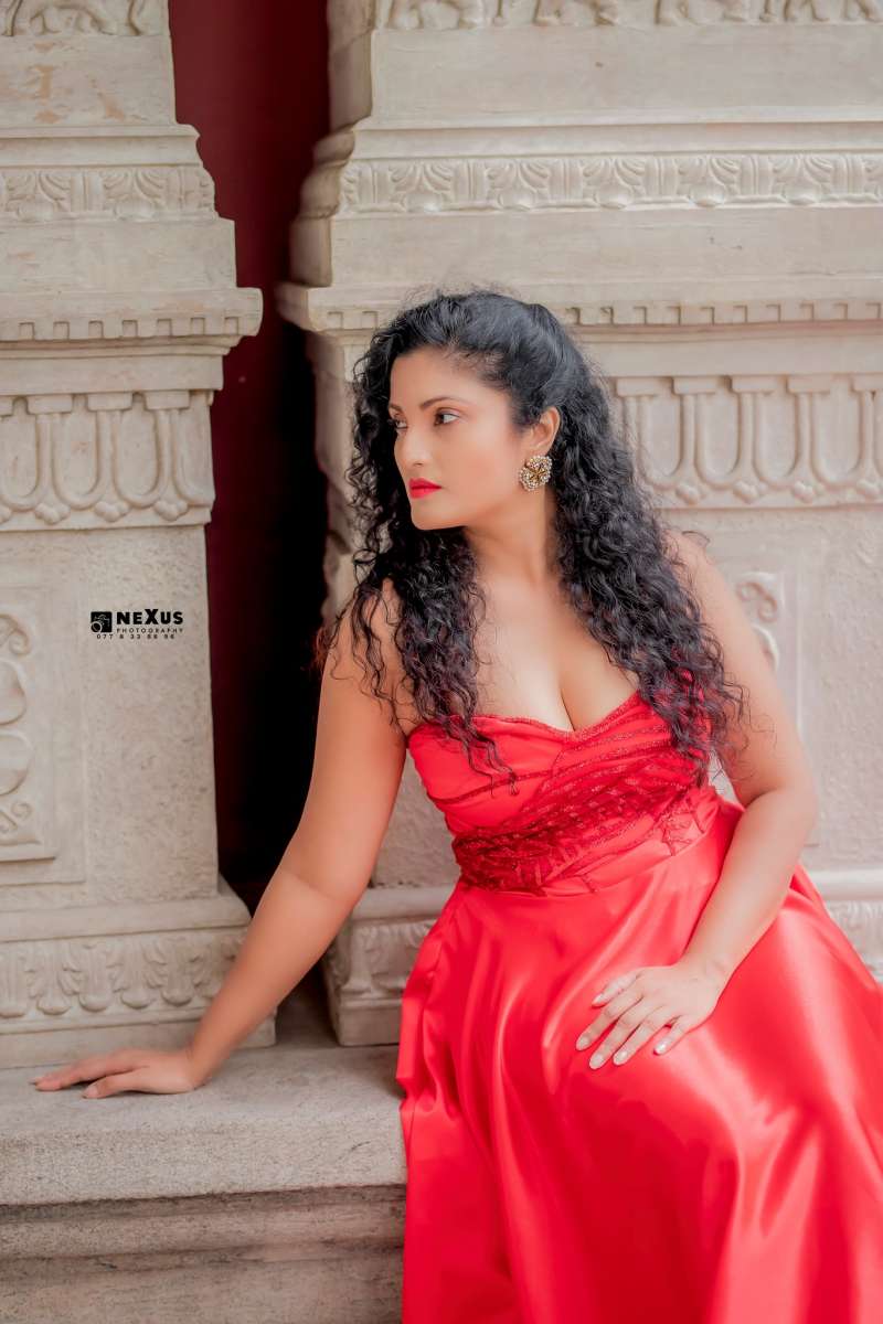 Paboda Sandeepani Red Long Dress