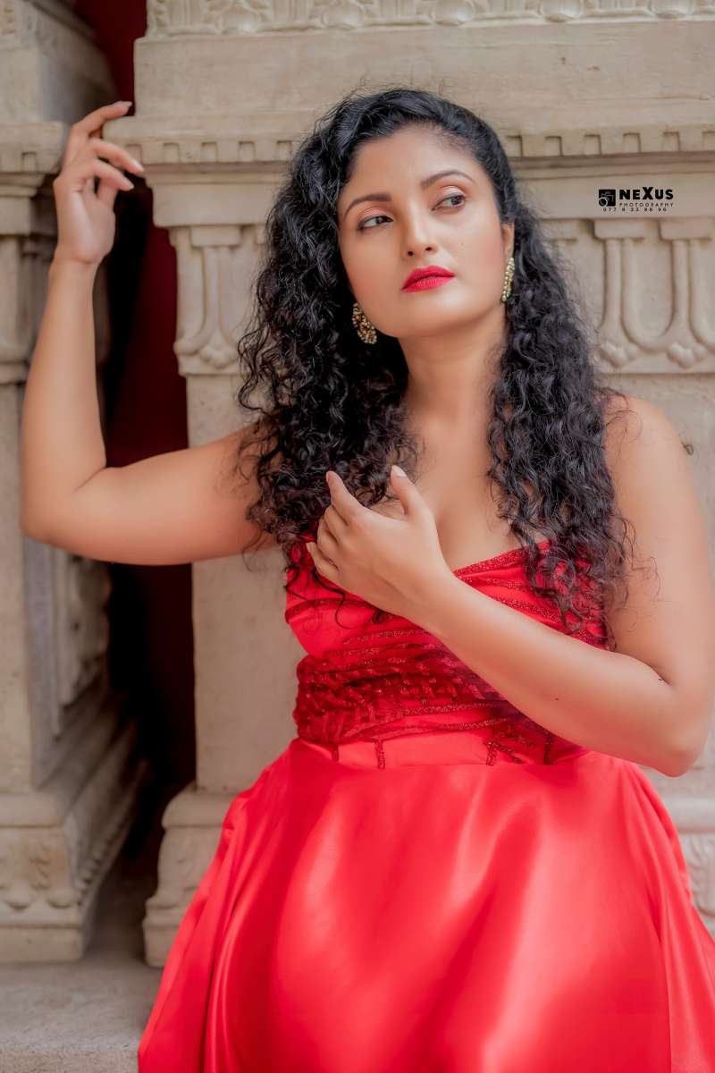 Paboda Sandeepani Red Long Dress