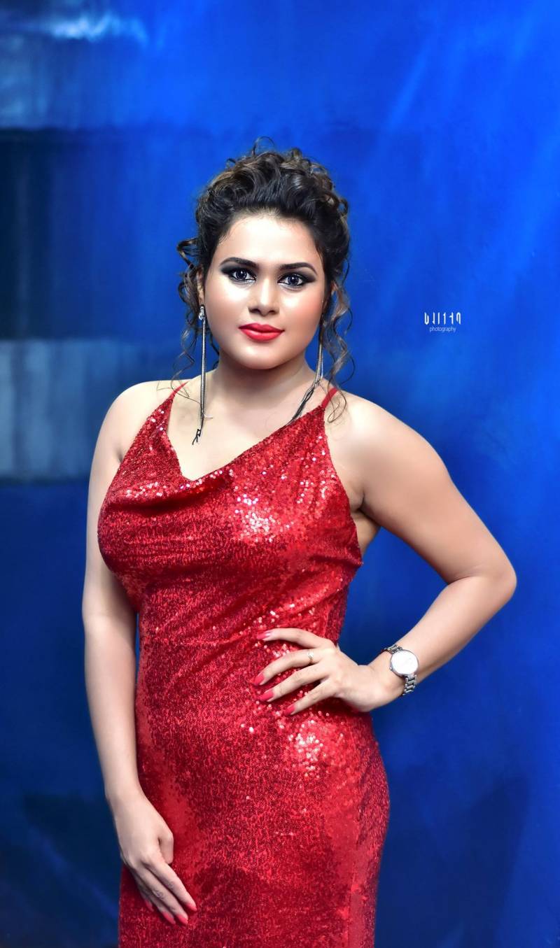 Shani Perera Red Dress